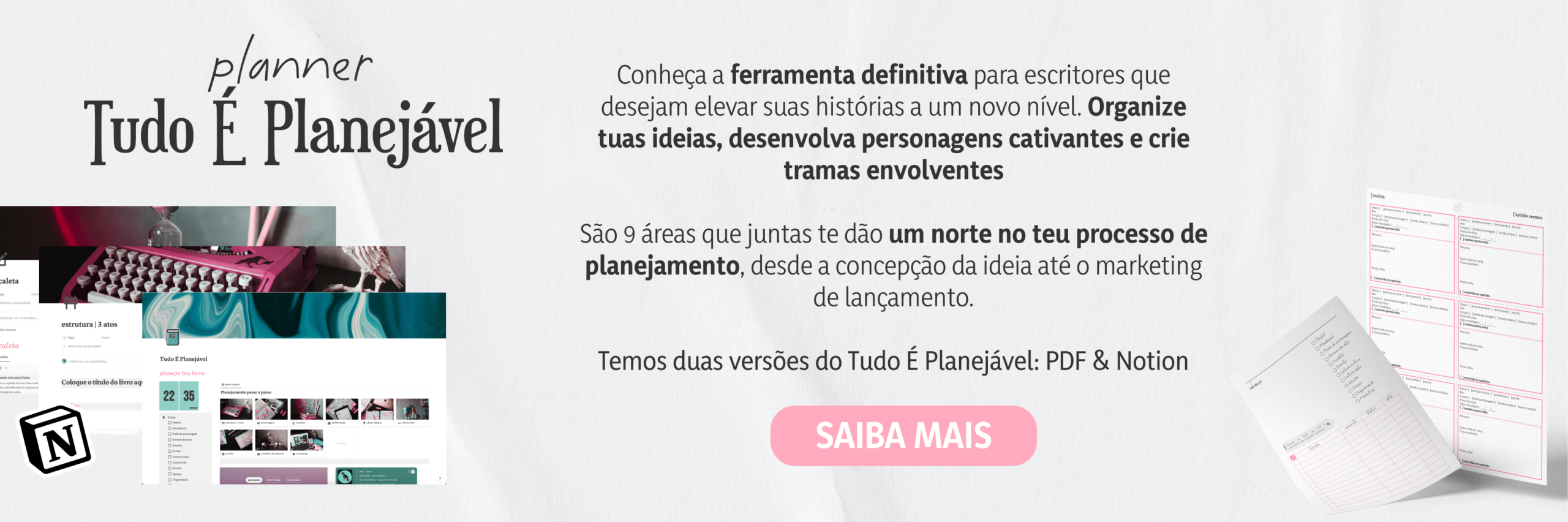 informações sobre o Planner tudo é planejável 